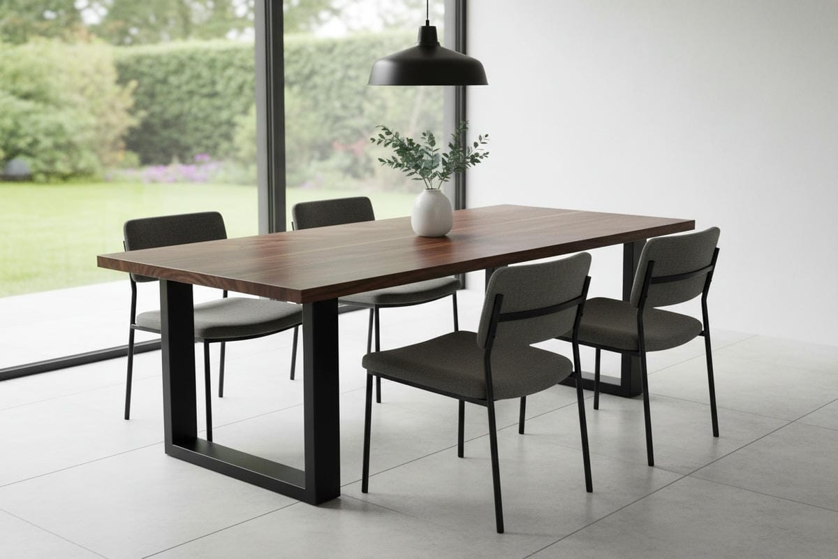 Industriálne kovové nohy na stôl typ U čierne