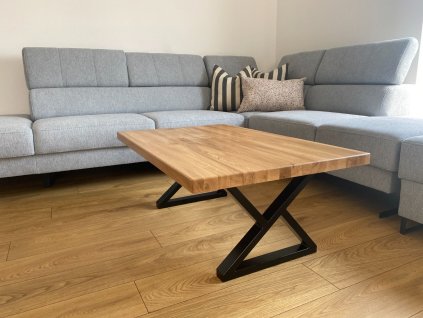 industrialny konferencny stolik dub x 110x70 cm