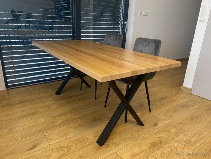 Oceľové stolové nohy tvar X, čierne, 66x70 cm (sada 2 ks)