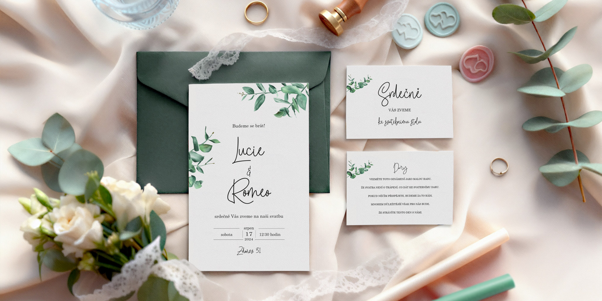 Sladěné svatební tiskoviny