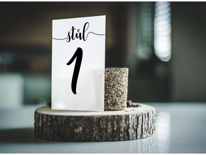 Číslo stolu - obdelník