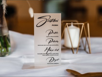 Svatební menu z plexiskla 02