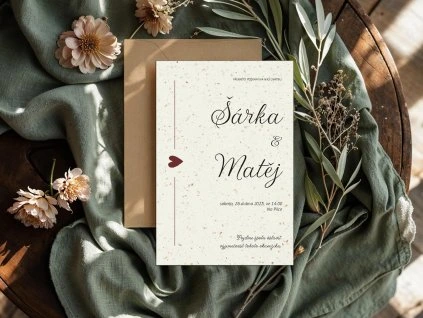 Papírové svatební oznámení PAP44