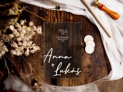 Svatební oznámení plexi P01