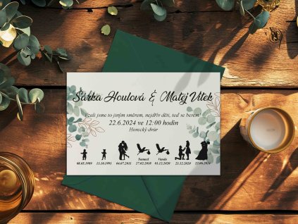 Papírové svatební oznámení PAP47