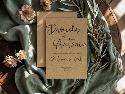 Papírové oznámení PAP38 kraft