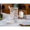 Svatební menu z plexiskla 02