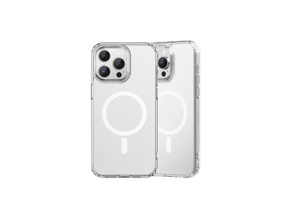 Prémiový gelový MagSafe obal Recci RPC-A161 pro iPhone 15 Pro Max - Transparentní