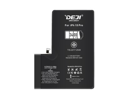 Prémiová baterie DEJI pro iPhone 15 PRO (High Capacity)