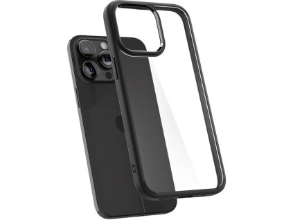 Flexibilní kryt Spigen Crystal Hybrid pro iPhone 15 Pro - Černá