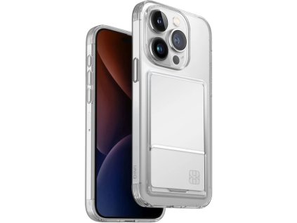 UNIQ Air Fender Card Slot ochranný kryt pro iPhone 15 Pro - Transparentní