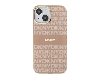 DKNY PC/TPU Repeat Pattern Tonal Stripe Magsafe kryt pro iPhone 14 - Růžová