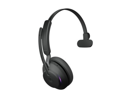Bezdrátová náhlavní sluchátka s mikrofonem Jabra Evolve 2 65 MS Mono Černá třídy Zánovní