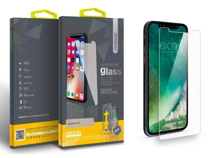 ZIFRIEND tvrzené sklo s aplikačním rámečkem pro iPhone XS Max - Balení 2 ks Transparentní