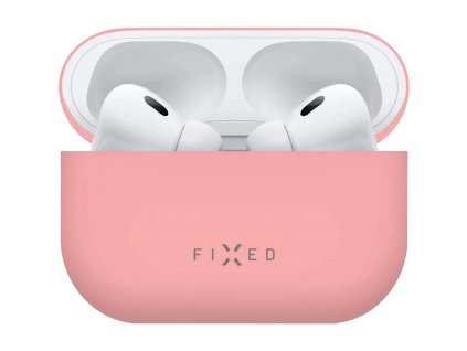 FIXED Silky ultratenké silikonové pouzdro pro AirPods Pro 2 Růžová