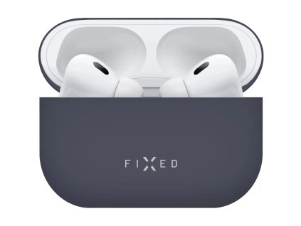 FIXED Silky ultratenké silikonové pouzdro pro AirPods Pro 2 Modrá