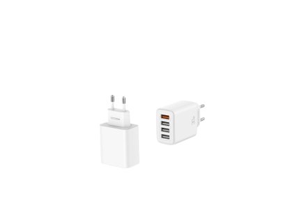 Recci RC57E 4xUSB-A adaptér (30W) - Bílá