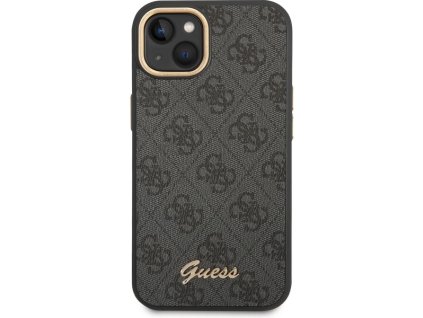Guess PC/TPU 4G Metal Camera Outline kryt pro iPhone 14 - Černá