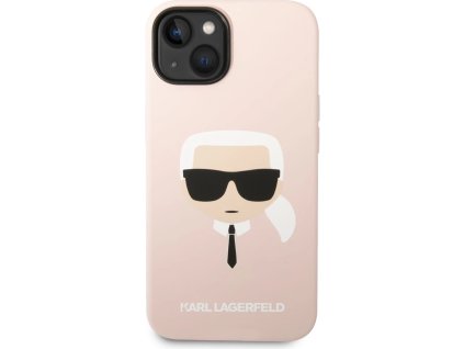 Karl Lagerfeld Liquid Silicone MagSafe kryt pro iPhone 14 Plus - Růžová