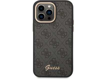 Guess PC/TPU 4G Metal Camera Outline kryt pro iPhone 14 Pro - Černá