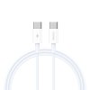 Recci nabíjecí a datový USB-C kabel s konektorem USB-C (1m) RS06CC - Bílá