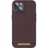 NJORD Genuine Leather Magsafe kryt pro iPhone 14 - Tmavě hnědá