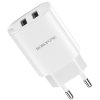 Borofone BN2 dual USB-A adaptér (10W) - Bílá