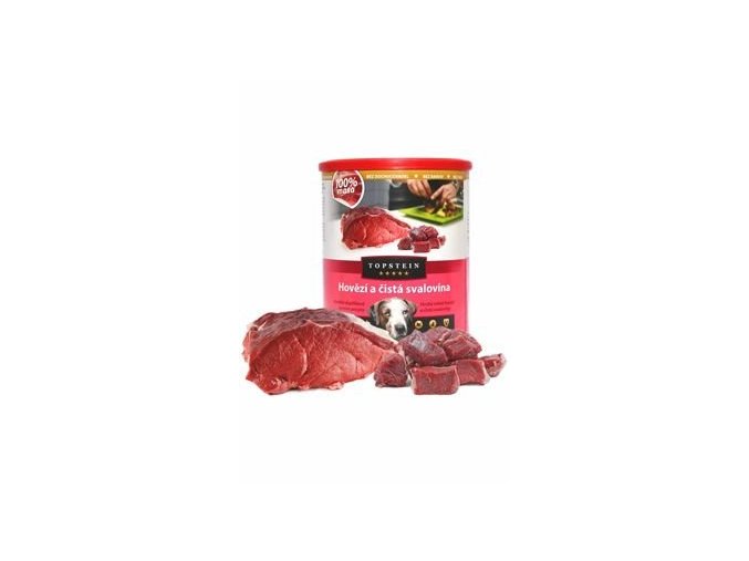 topstein hovezi a svalovina v plechu 800 g