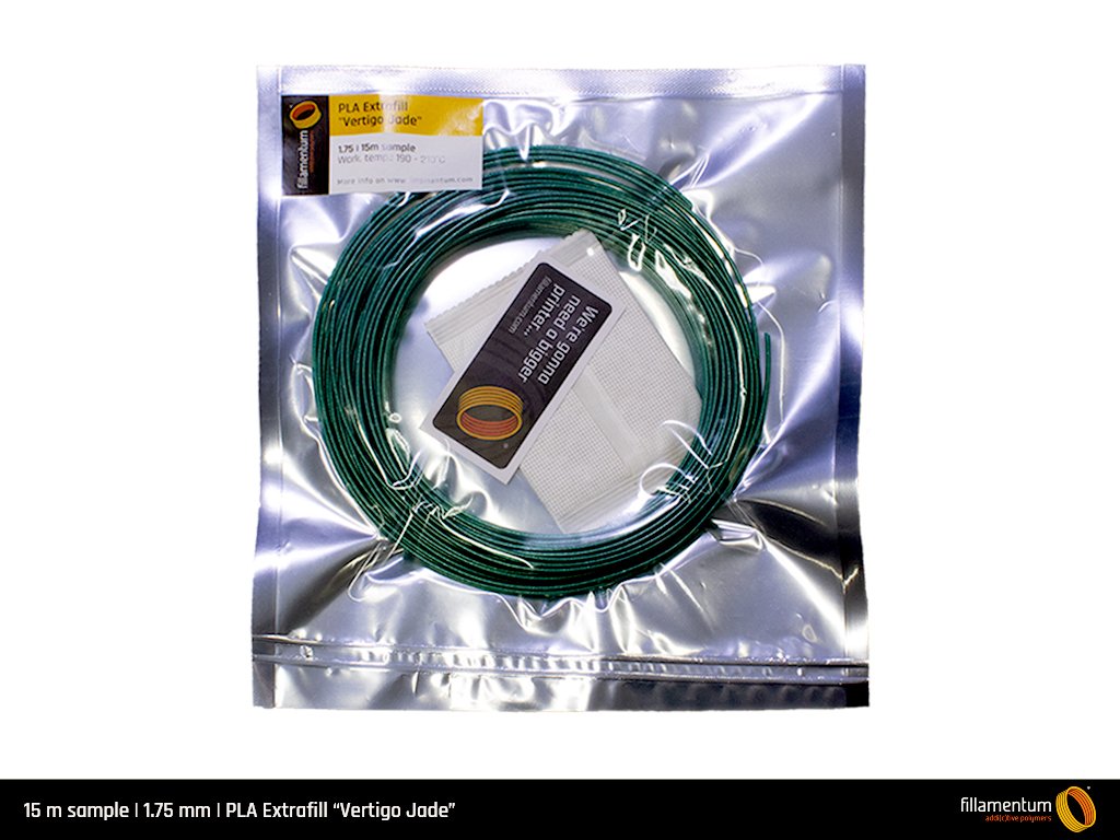 Fillamentum PLA Extrafill Vertigo Jade 15 m Sample 1 75 mm