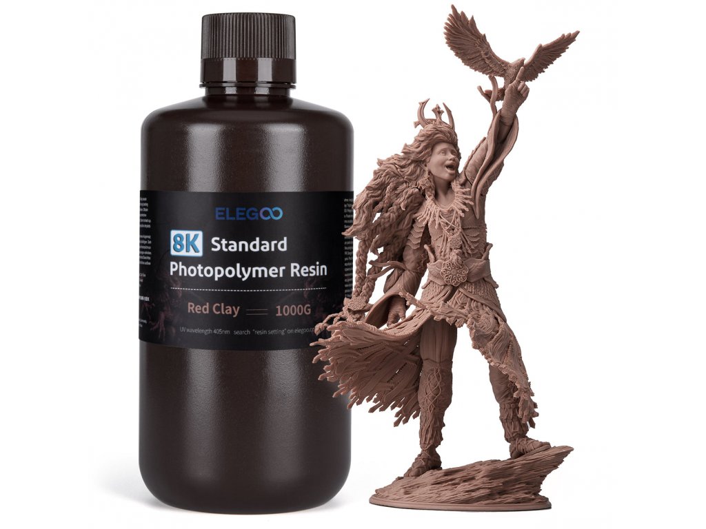 Elegoo 8K Standard Photopolymer Resin Red Clay RICHVALSKY MANUFACTURING