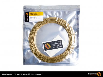 Fillamentum PLA Extrafill Gold Happens 15 m Sample 1 75 mm