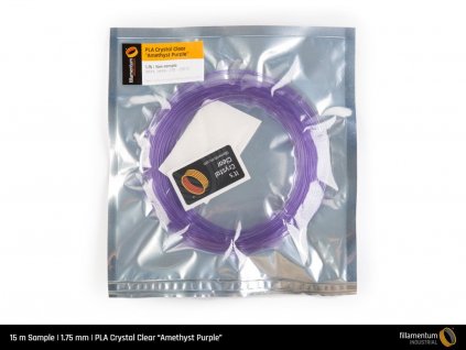 Fillamentum PLA Crystal Clear Amethyst Purple 15 m Sample 1 75 mm
