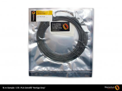 Fillamentum PLA Extrafill Vertigo Grey 15 m Sample 1 75 mm