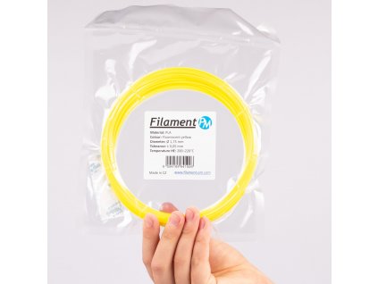 Filament PM Plasty Mladeč Vzorek PLA fluorescenční žlutá