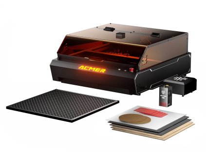Acmer P3 Diode, 24W - CNC uzavřená laserová gravírka / plotr - dioda, 24W, 24.000mw, 400x400mm, 48.000mm/min.