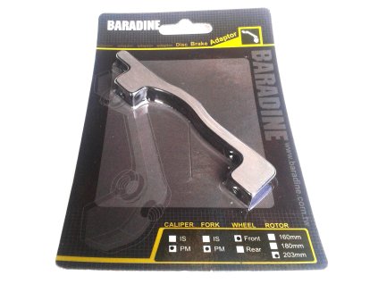 Adaptér přední PM-PM na 203mm černý CNC Baradine