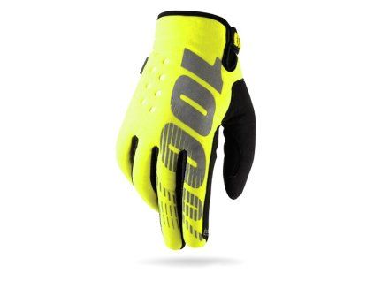 Rukavice 100% BRISKER yellow