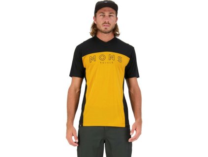 merino triko MONS ROYALE REDWOOD ENDURO VT black /gold