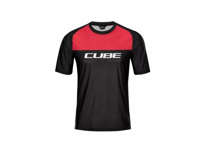 dres CUBE EDGE ROUND NECK JERSEY S/S black/red