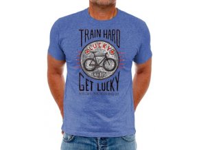 Train Hard get lucky denim Mens tee 360x