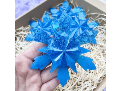 Sněhová vločka - modrá