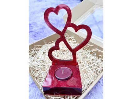 Valentýnské srdce II - stojánek na svíčku