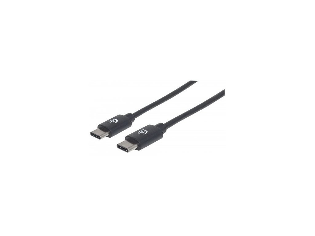 MANHATTAN Hi-Speed USB-C kábel, Type-C Male to Type-C Male, 2 m, čierny
