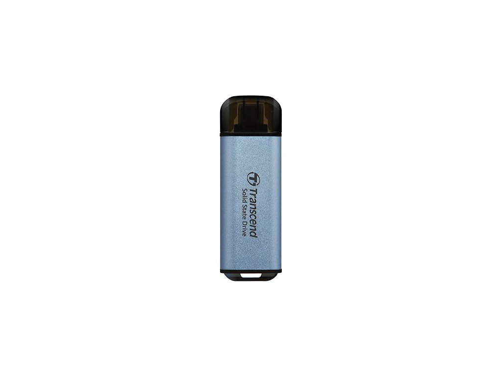 TRANSCEND Externí SSD ESD300C 2TB, External SSD, USB 10Gbps, Type C, stříbrná
