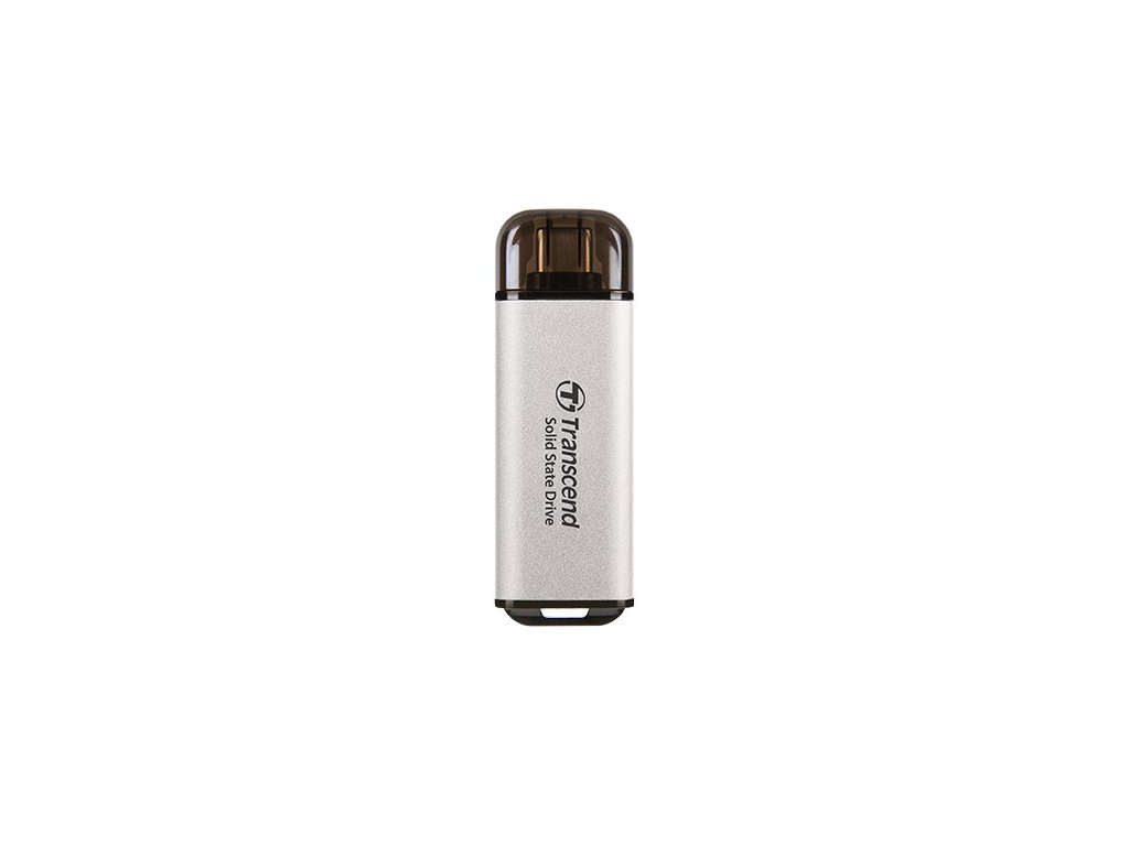 TRANSCEND Externí SSD ESD300S 2TB, External SSD, USB 10Gbps, Type C, stříbrná