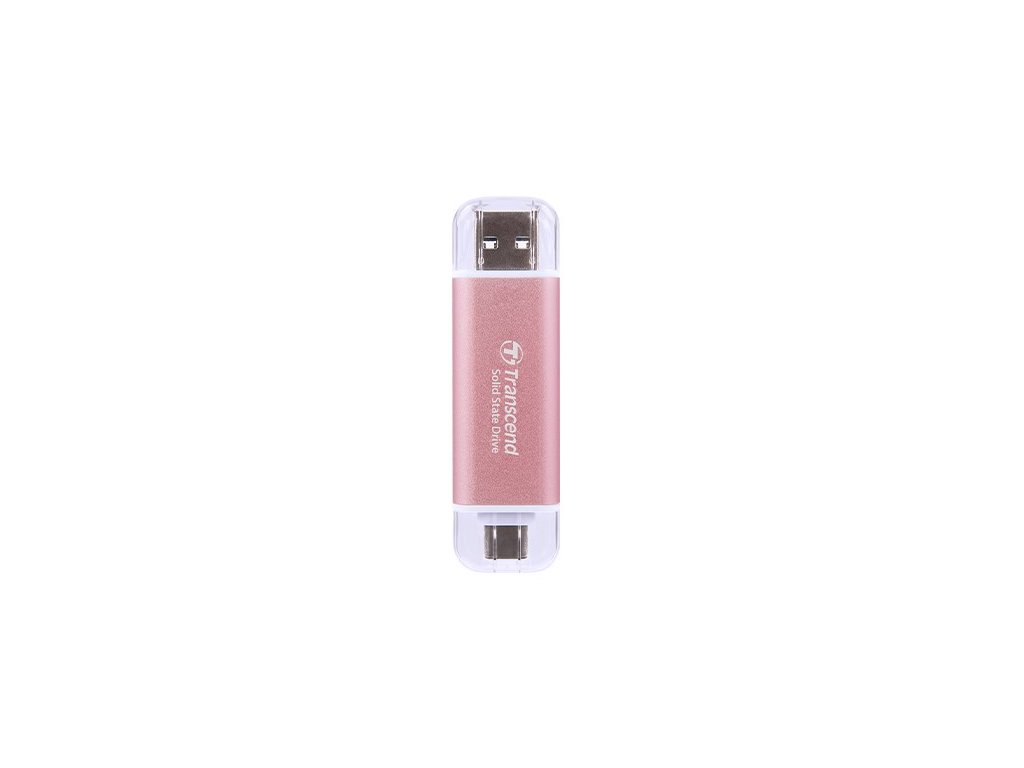 TRANSCEND Externí SSD ESD310P 2TB, External SSD, USB 10Gbps, Type C/A, růžová