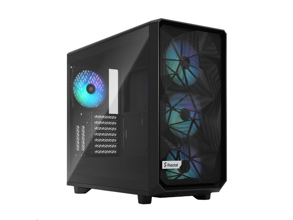 FRACTAL DESIGN skříň Meshify 2 RGB Black TG Light Tint, USB 3.1 Type-C, 2x USB 3.0, bez zdroje, E-ATX