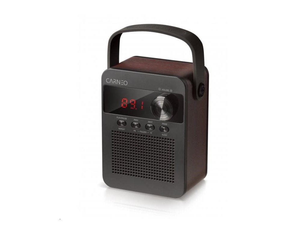 CARNEO F90 FM rádio, bluetooth reproduktor, black/wood