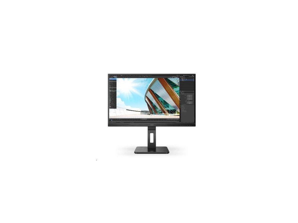 AOC MT IPS LCD WLED 27" 27P2Q - panel IPS, 1920x1080, D-Sub, DVI, HDMI, DP, USB, reproduktory, pivot