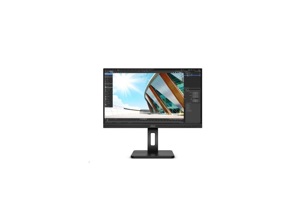 AOC MT IPS LCD WLED 27" U27P2 - IPS panel, 3840x2160, HDMI, DP, USB, reproduktory, pivot